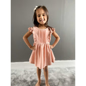 Miranda Girls Peach Off the Shoulder Dress
